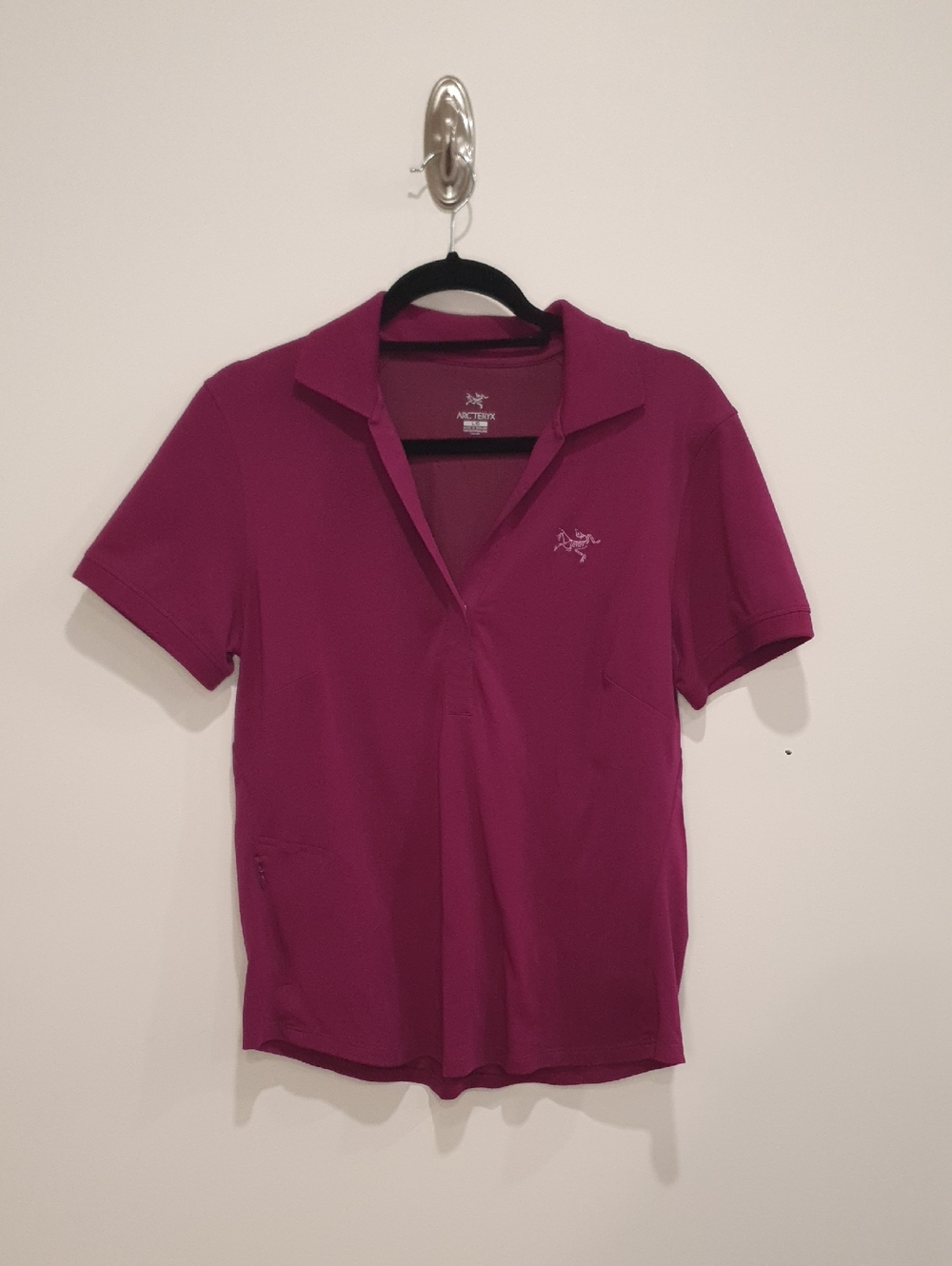 Arc'teryx Deep Magenta Stretch Short Sleeve Polo Size Large
